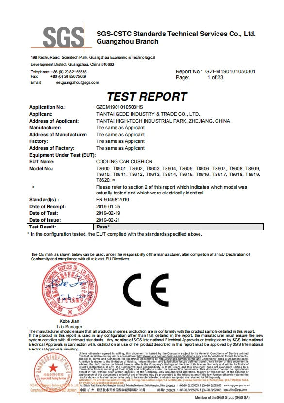 Car Cooling Seat Cushion