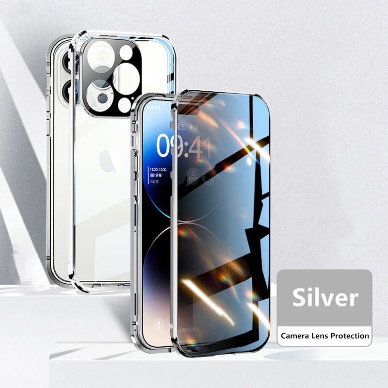 Magnetic Privacy Double Glass Case
