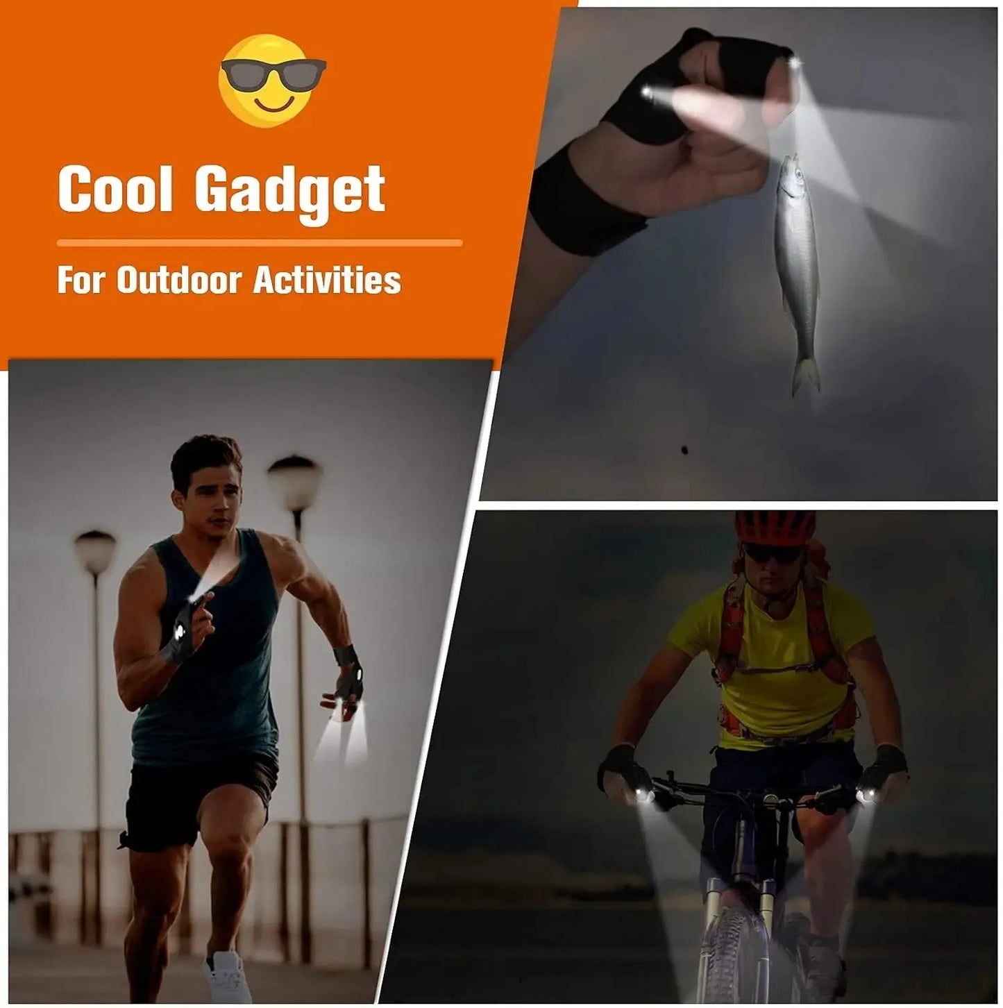 LED Half-Finger Gloves