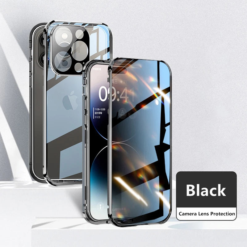 Magnetic Privacy Double Glass Case