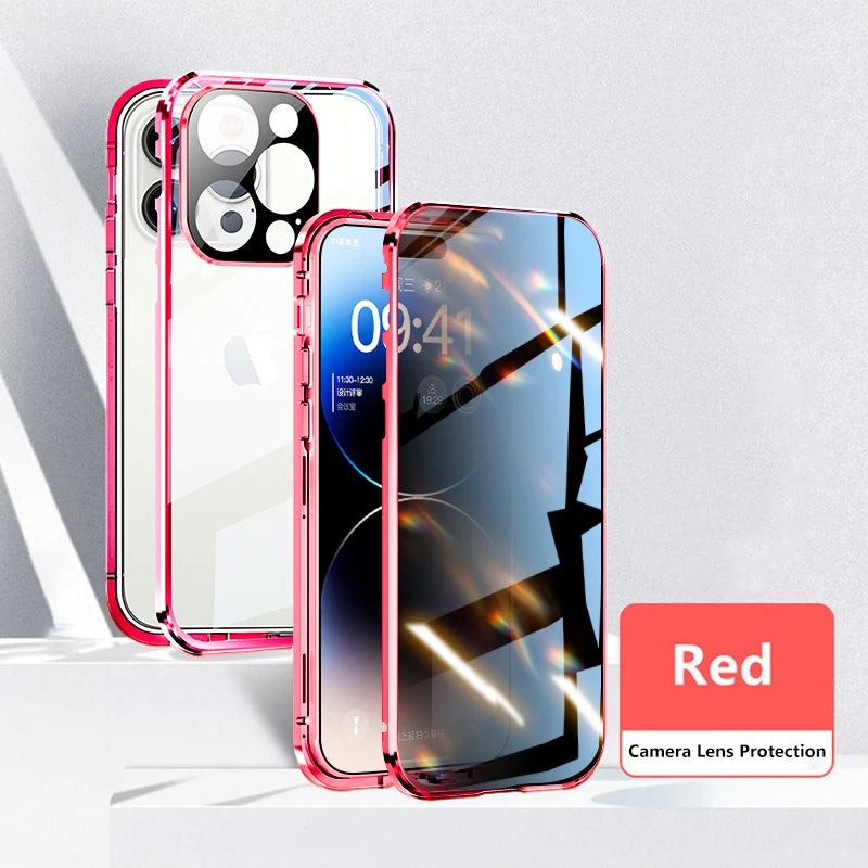 Magnetic Privacy Double Glass Case