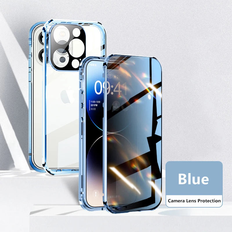 Magnetic Privacy Double Glass Case